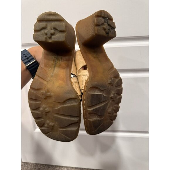 DR MARTENS Women's Vintage Cream Chunky Heel Slip On Sandals (11701) Sz 6 - Picture 6 of 8